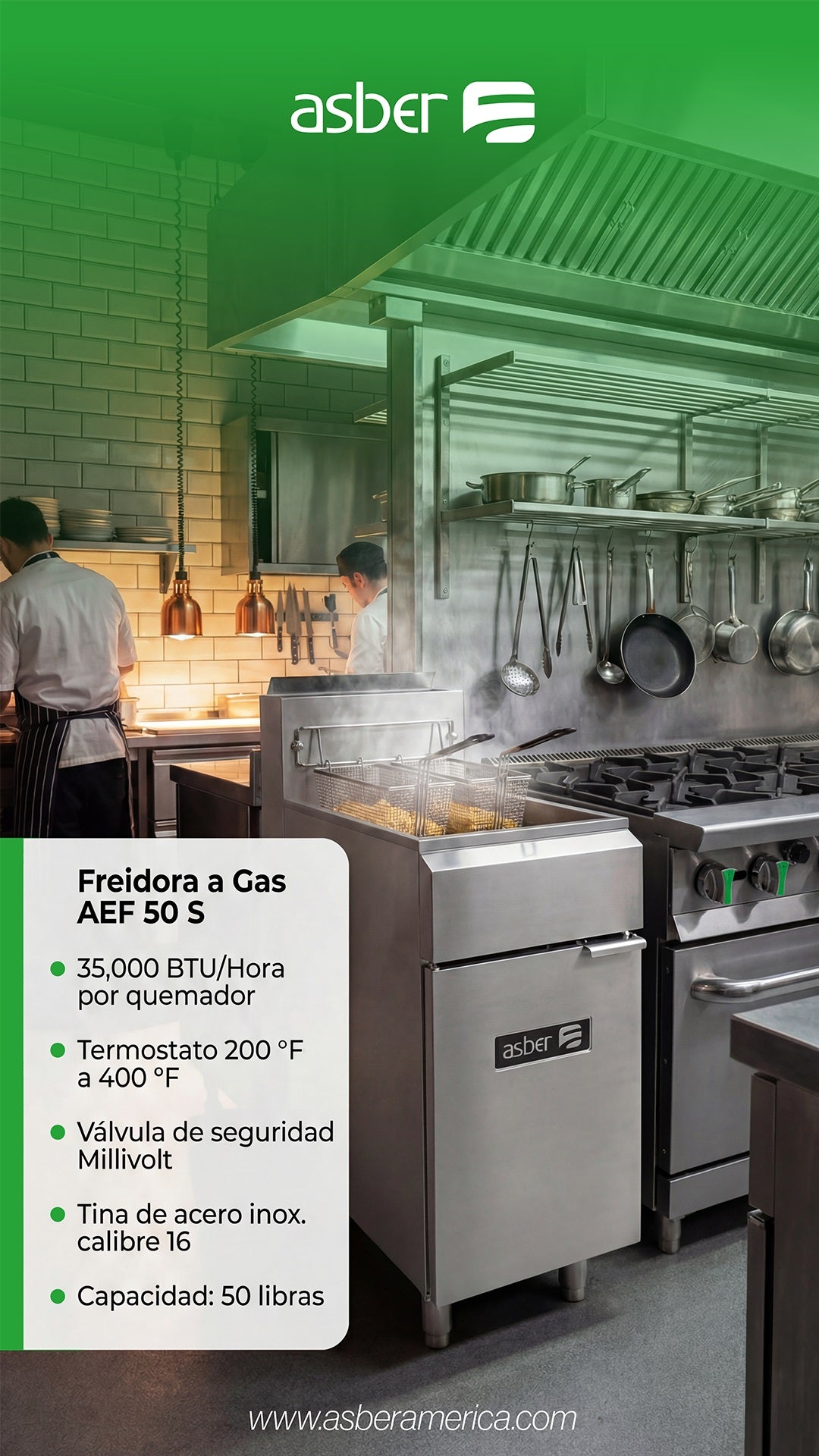 FREIDORA ASBER 50 lbs