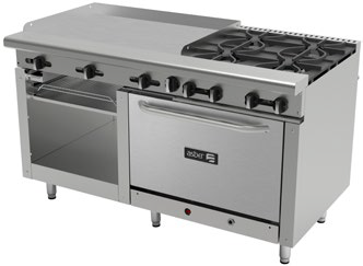 ESTUFAS COMBINADAS CON PLANCHA, PARRILLA  HORNOS A GAS ASBER