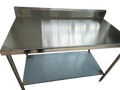 Mesa de Trabajo Acero Inoxidable con Entrepaño 138x70x90 cm – BRASAcero